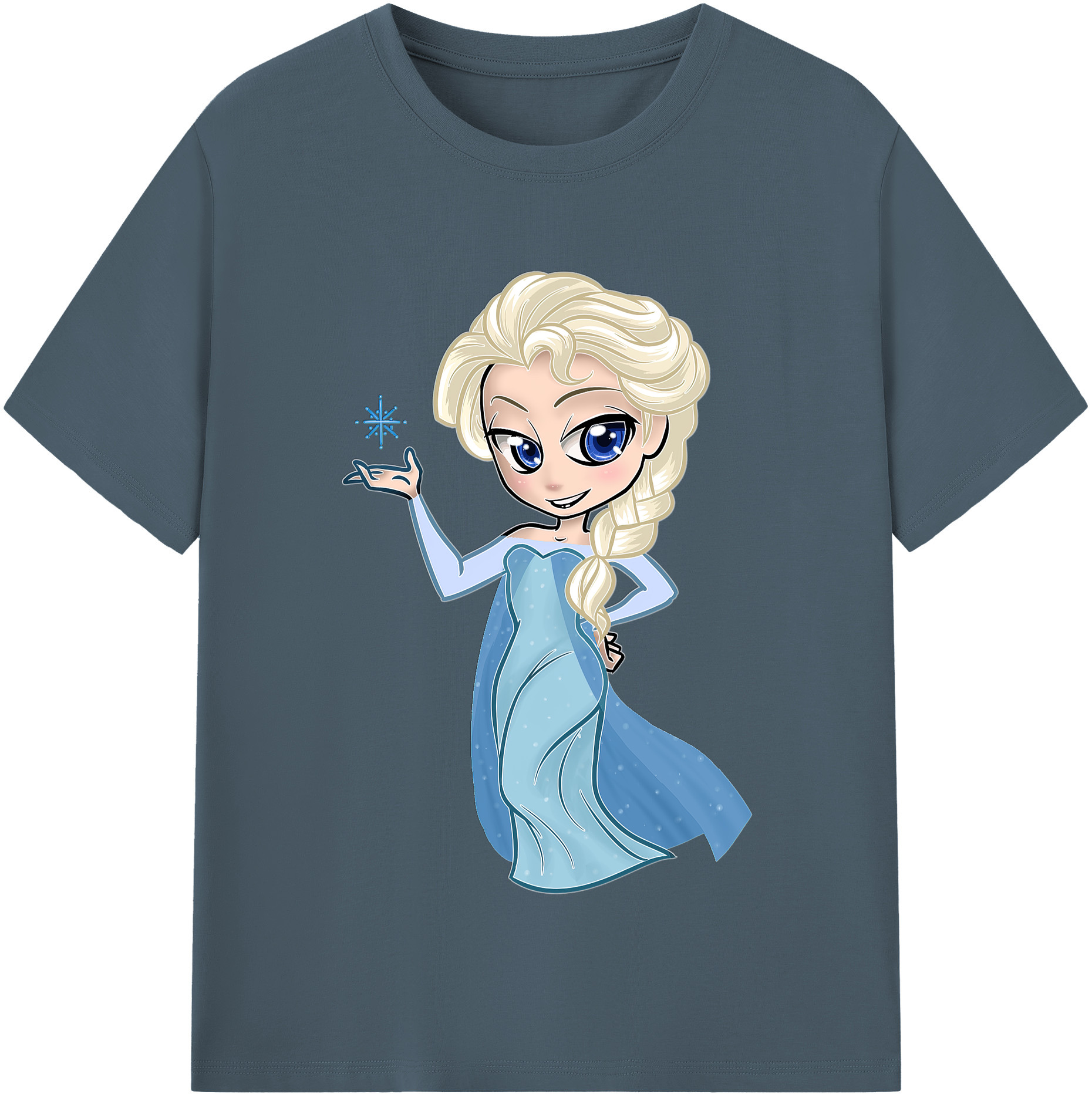 （画像用） アナと雪の女王 アンナ エルサ Frozen Anna Elsa 綿100％半袖Tシャツ（フロントプリント）